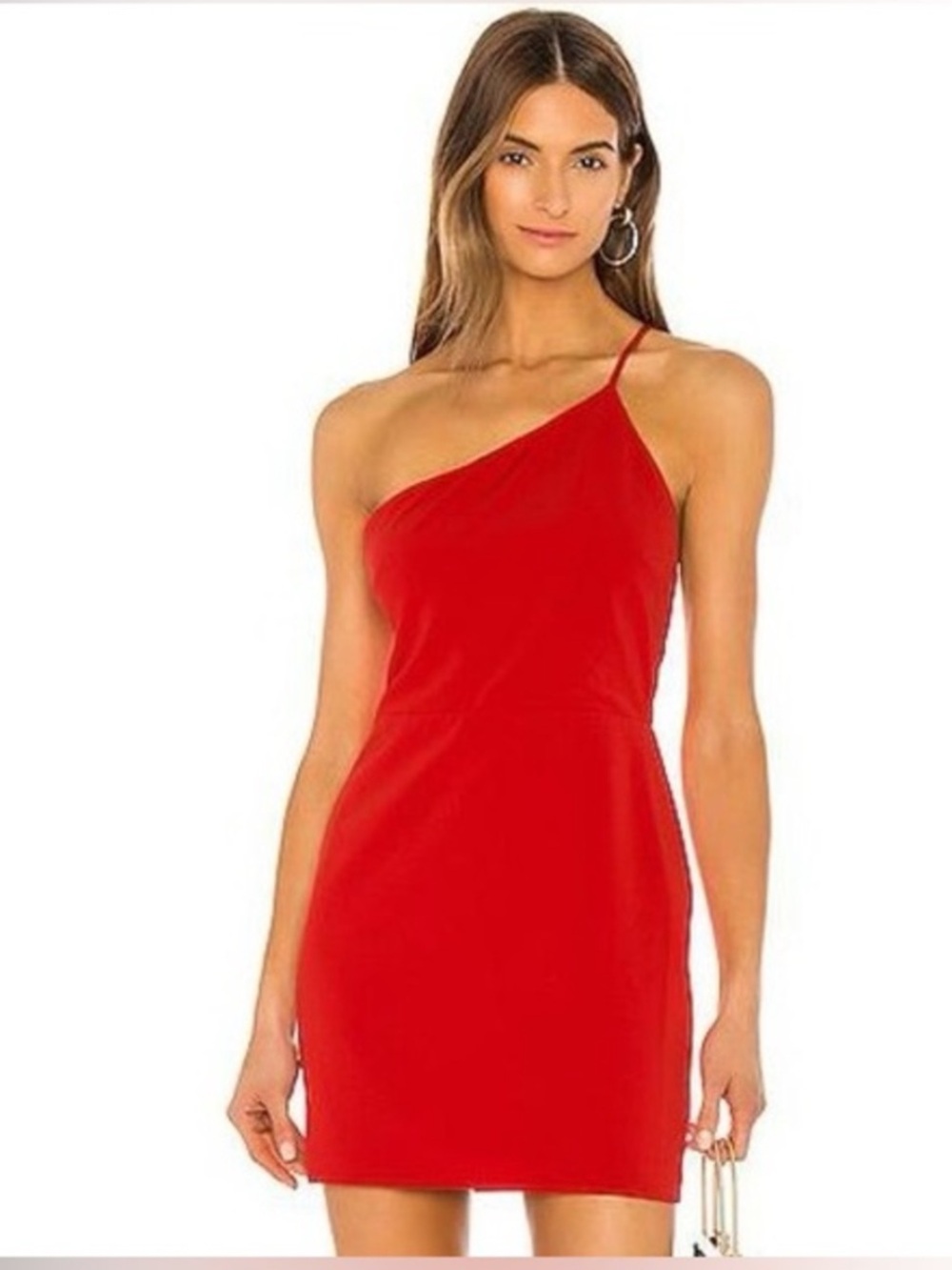 New Lovers Friends Red Omyra One-Shoulder Mini Dress Medium